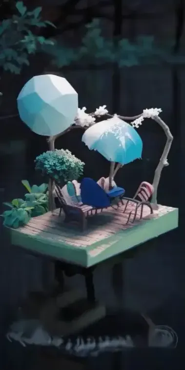 Diorama salonu z pianinem
